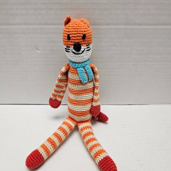 Pebble | Toys | Pebble Fox Rag Doll Crochet Knitted Baby Rattle Plush ...